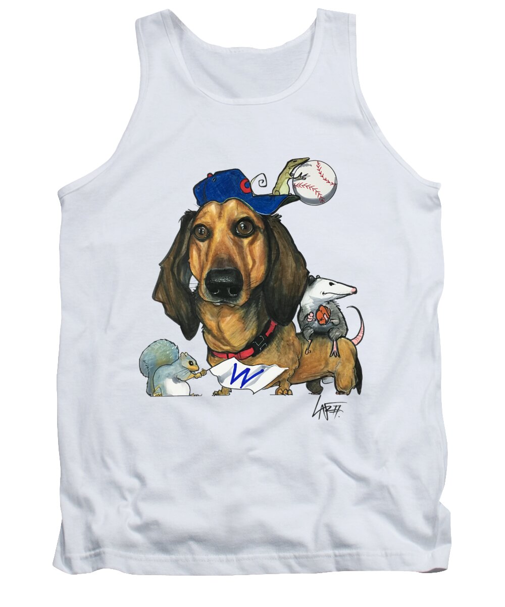 Colravy 4748 Tank Top featuring the drawing Colravy 4748 by Canine Caricatures By John LaFree