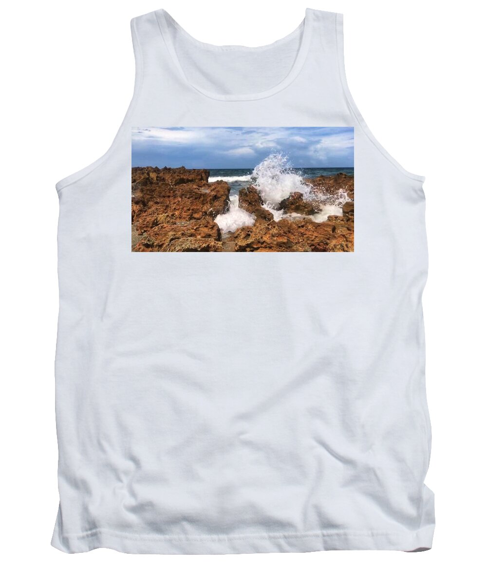 Landscape Tank Top featuring the photograph Coral Beach 2 by Vicki Lewis