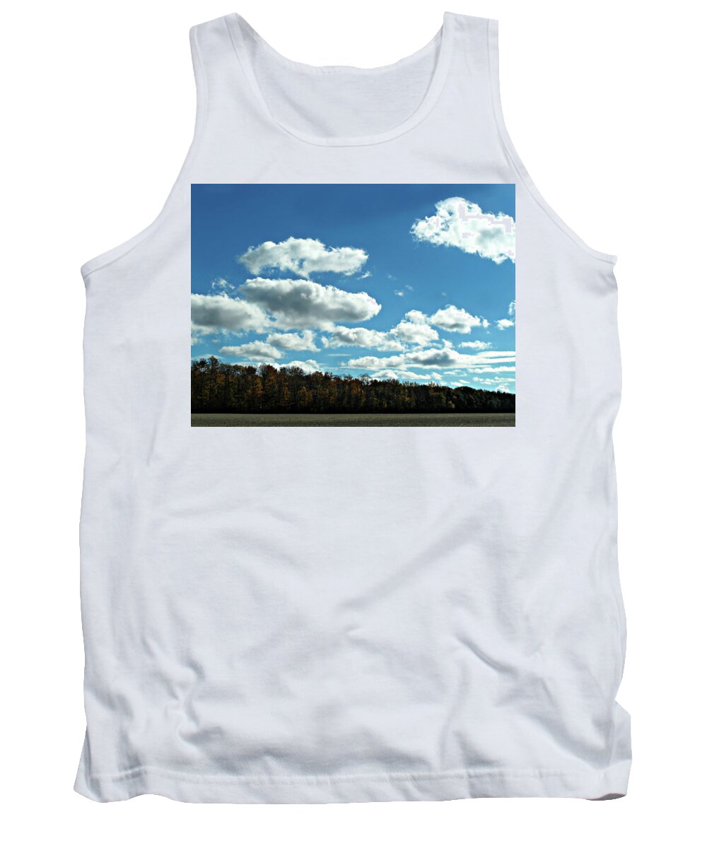 Country Autumn Curves Tank Top featuring the photograph Country Autumn Curves 12 by Cyryn Fyrcyd