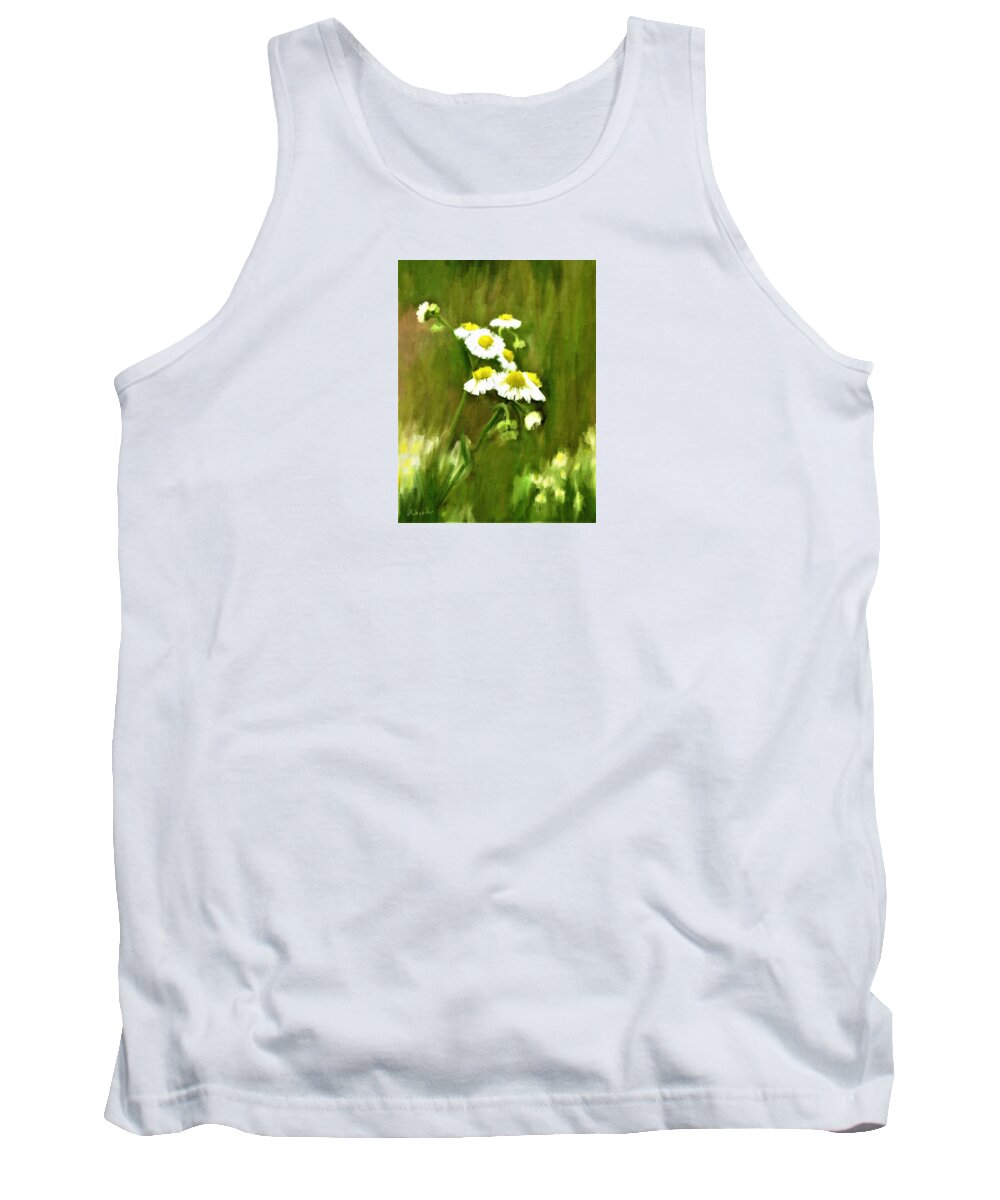 Daisies Tank Top featuring the painting Daisies by Diane Chandler