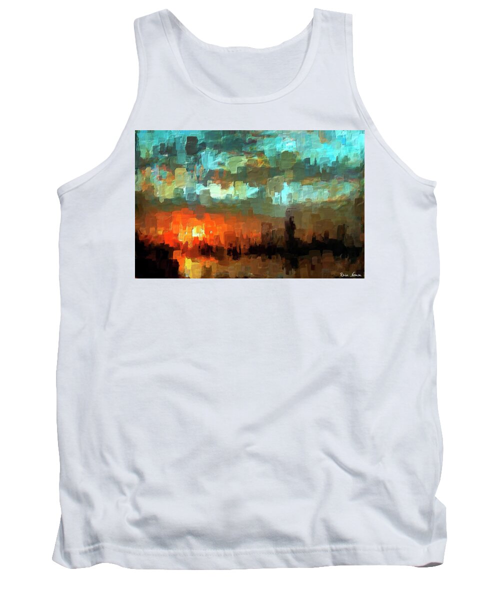  Tank Top featuring the digital art Detroit Days End by Rein Nomm