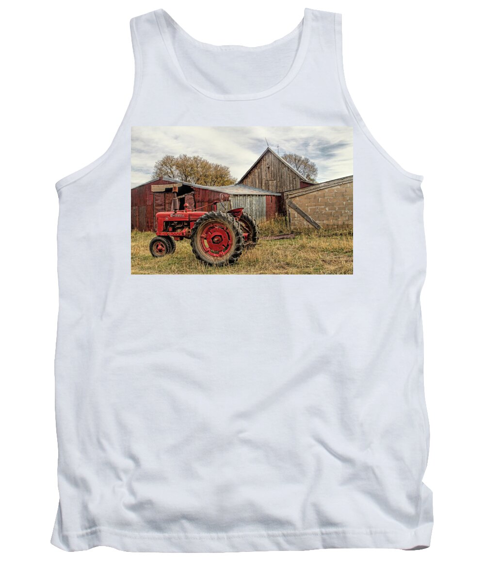 Tractor Tank Top featuring the photograph Down on the Farm by Alana Thrower