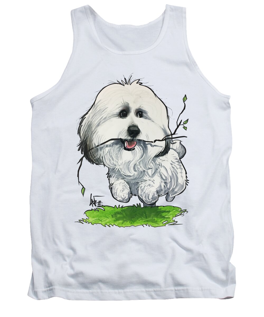 Drelles 4575 Tank Top featuring the drawing Drelles 4575 by Canine Caricatures By John LaFree