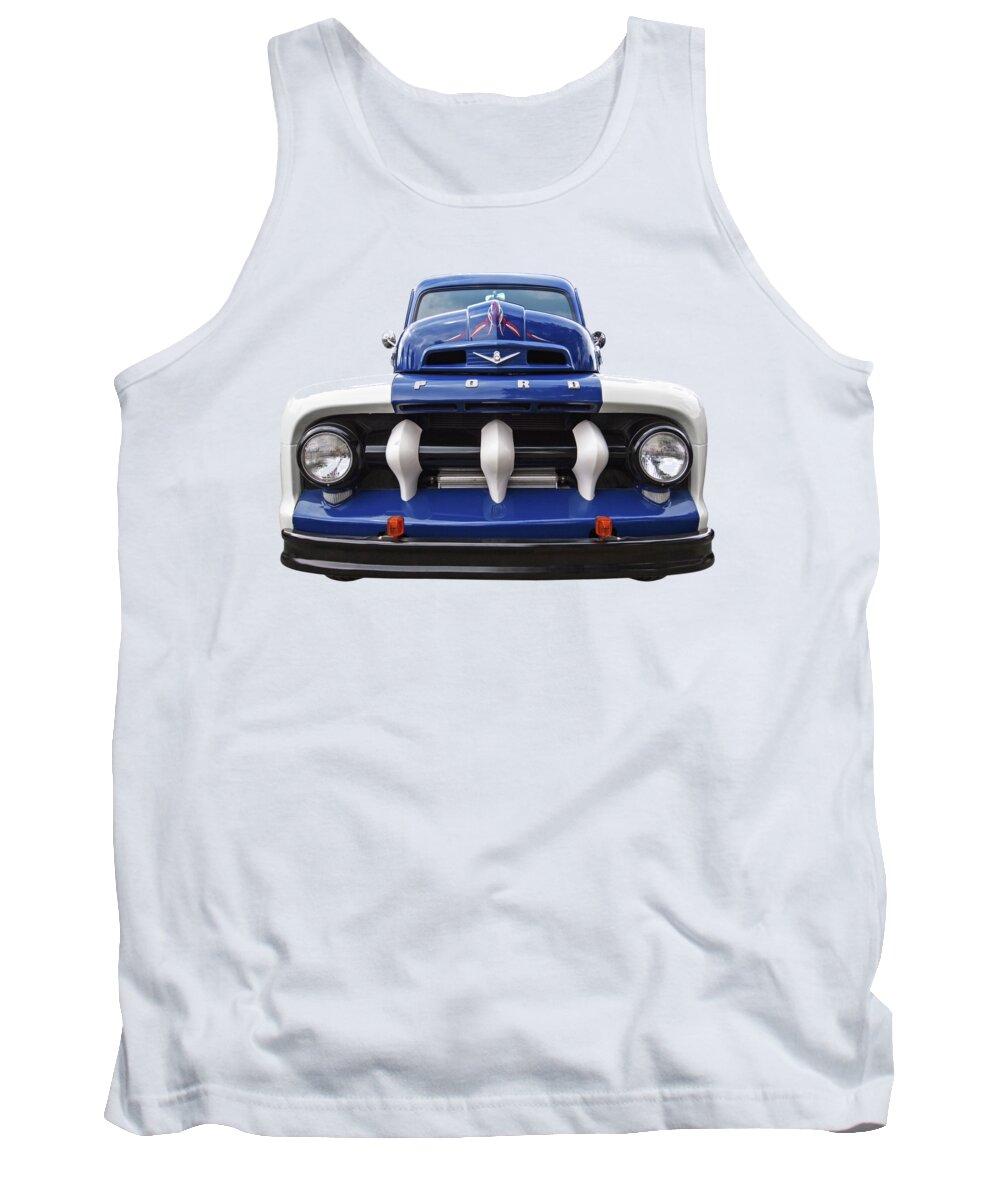 Ford Truck Tank Top featuring the photograph Early Fifties Ford V8 F-1 Truck by Gill Billington