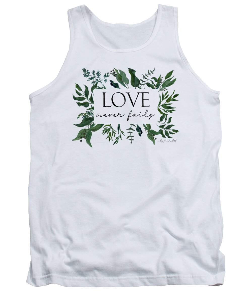 Forest Tank Top featuring the painting Emerald Wild Forest Foliage 2 Watercolor by Audrey Jeanne Roberts