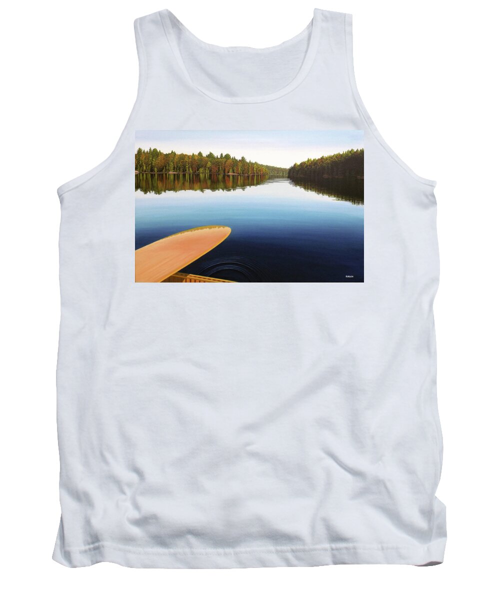 Canoe Tank Top featuring the painting Emotional Rescue by Kenneth M Kirsch