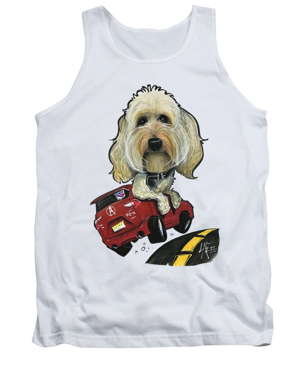 Fier 4777 Tank Top featuring the drawing Fier 4777 by Canine Caricatures By John LaFree