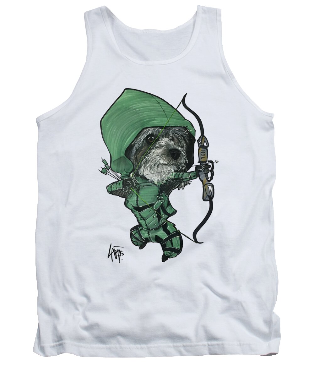 Figueroa 4553 Tank Top featuring the drawing Figueroa 4553 by Canine Caricatures By John LaFree