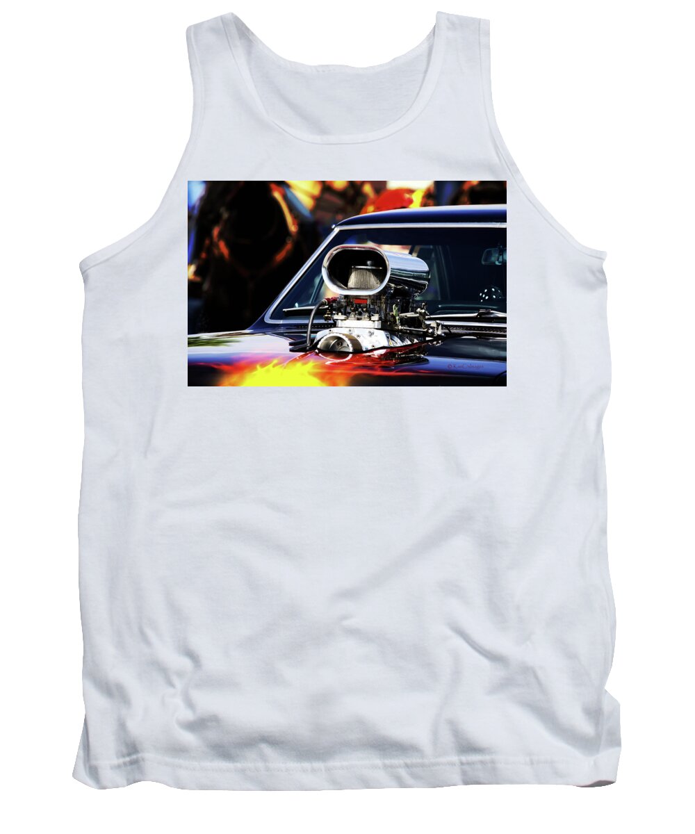 Automobile Tank Top featuring the photograph Flames to Go by Kae Cheatham