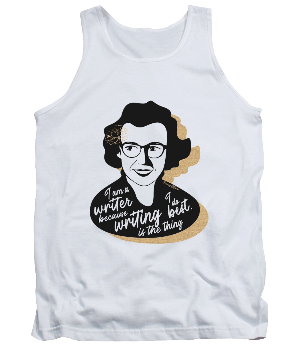 Flannery O'connor Tank Top featuring the digital art Flannery O' Connor Graphic Quote II by Ink Well