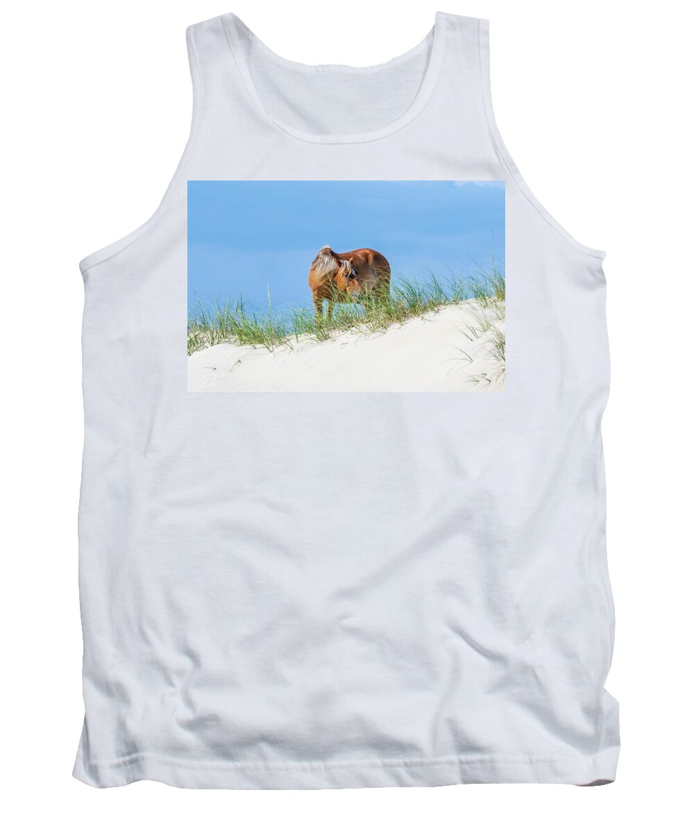 Animals Tank Top featuring the photograph Flaxen Maned Mare by Donna Twiford