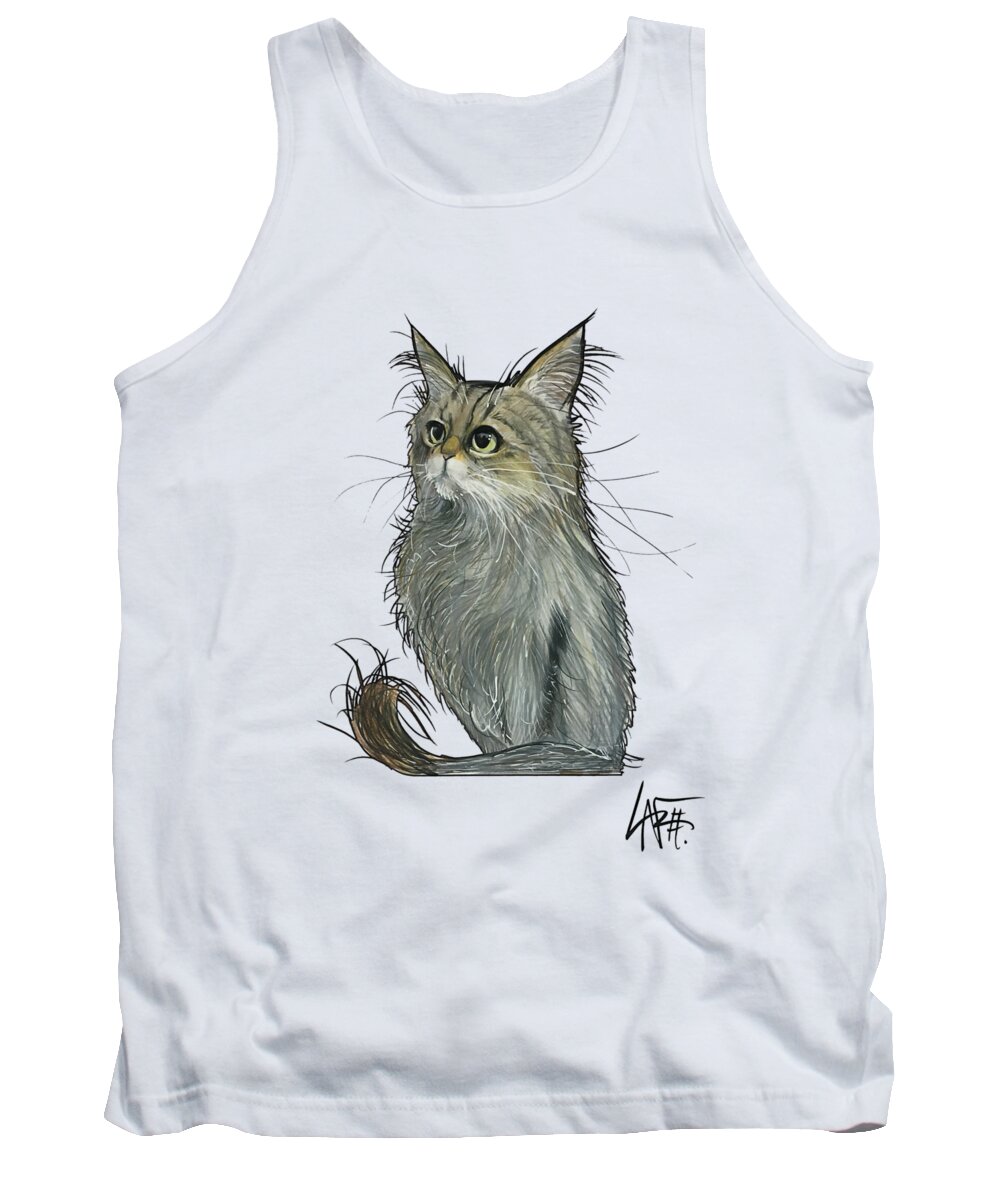 Flores 4581 Tank Top featuring the drawing Flores 4581 by Canine Caricatures By John LaFree