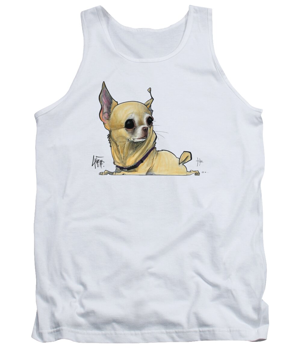 Francis 4374 Tank Top featuring the drawing Francis 4374 by Canine Caricatures By John LaFree