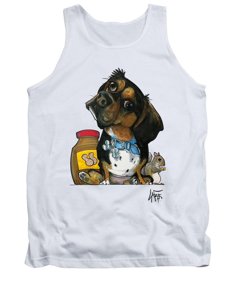 Fraser 4557 Tank Top featuring the drawing Fraser 4557 by Canine Caricatures By John LaFree