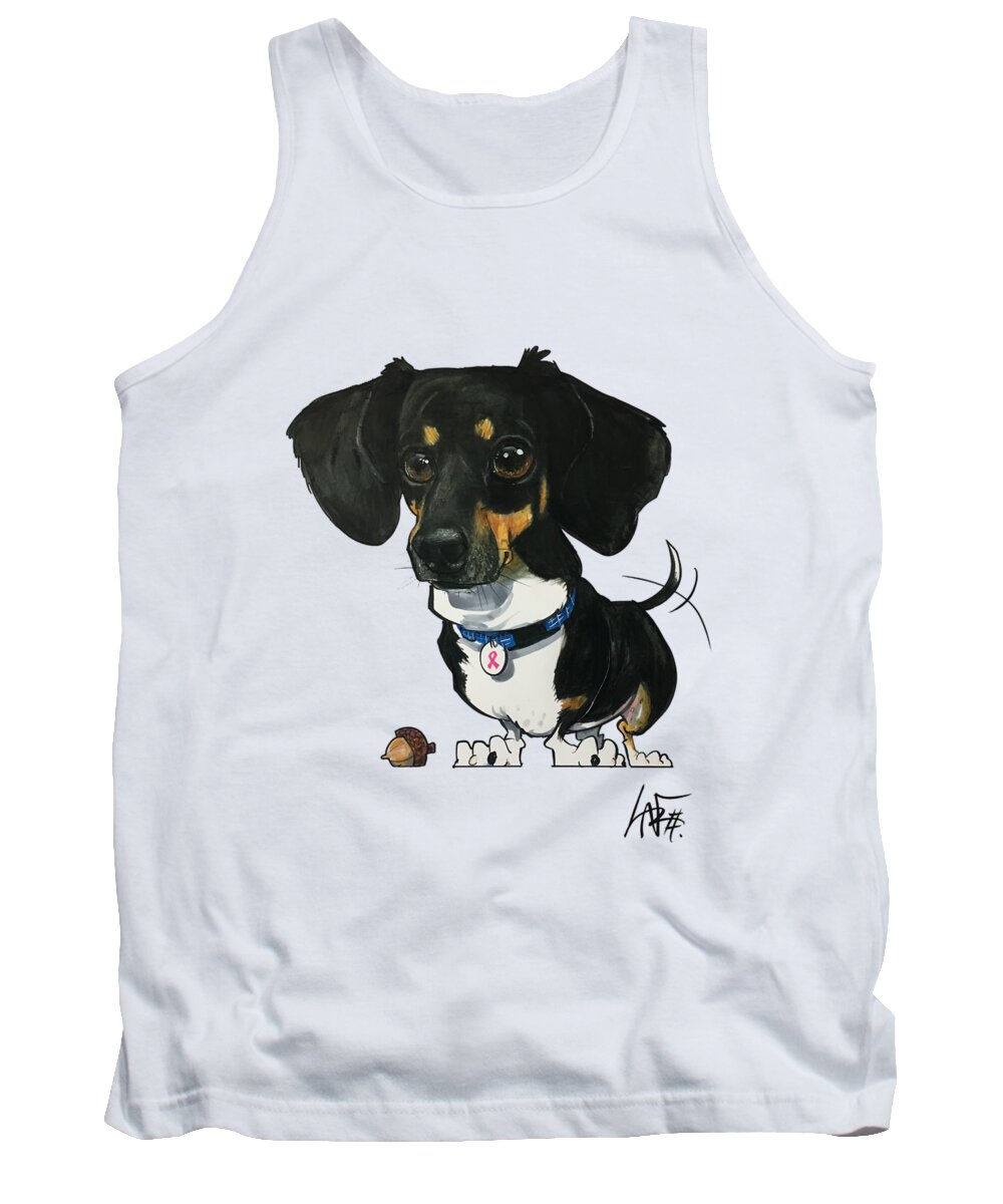 Gamez Tank Top featuring the drawing Gamez 4390 by Canine Caricatures By John LaFree