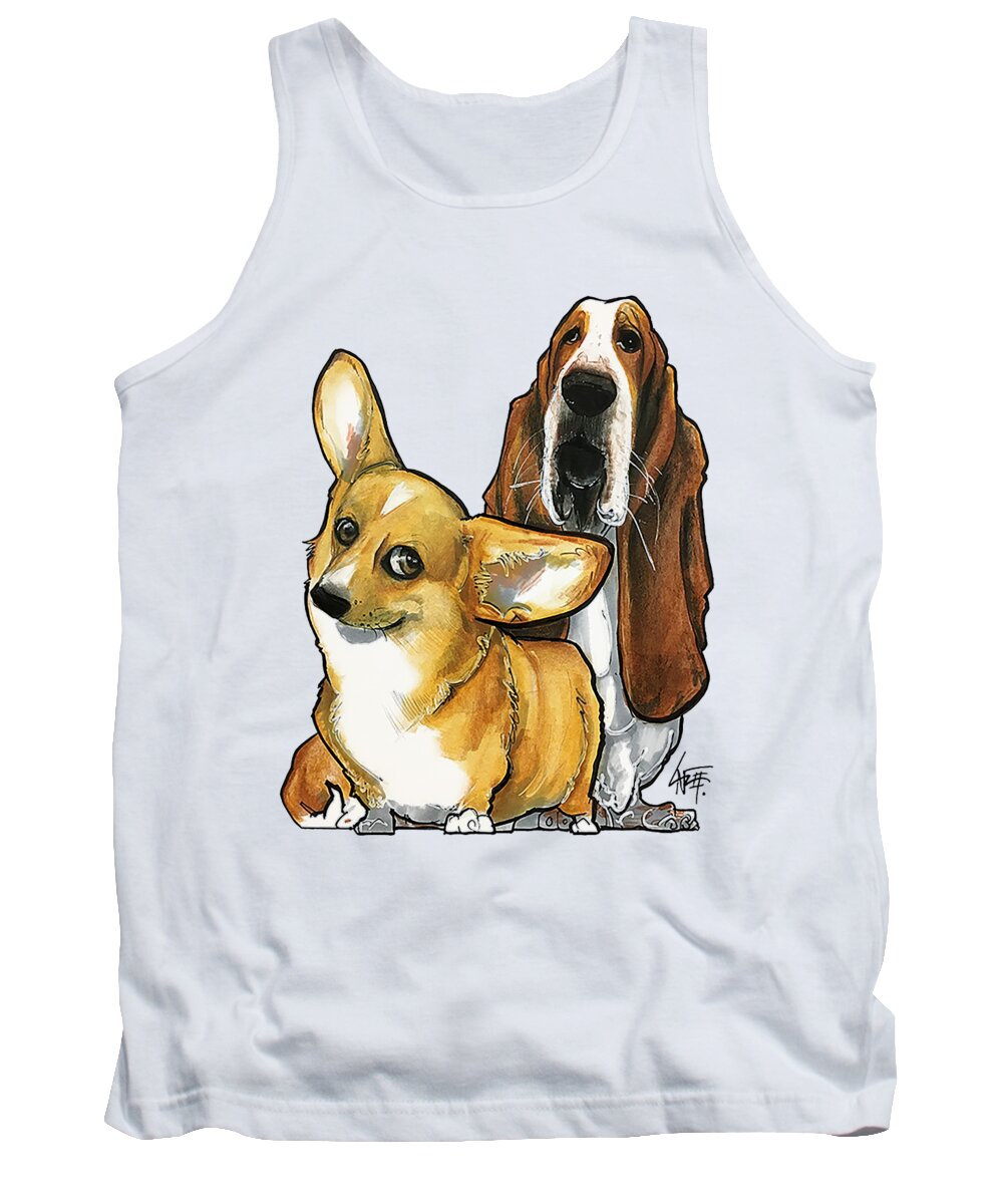Gardner 2465 Tank Top featuring the drawing Gardner 2465 by Canine Caricatures By John LaFree
