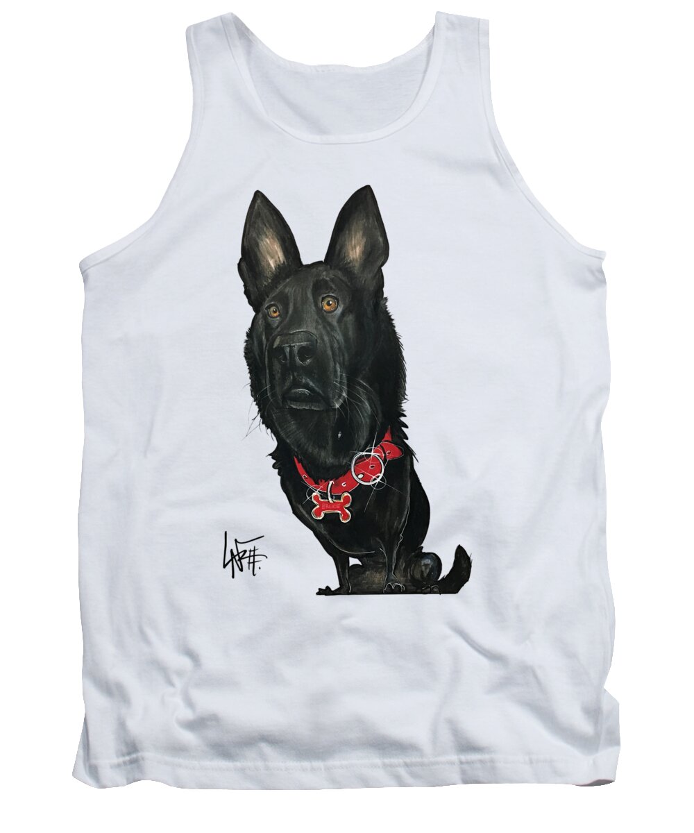Goodridge Tank Top featuring the drawing Goodridge 5107 by Canine Caricatures By John LaFree