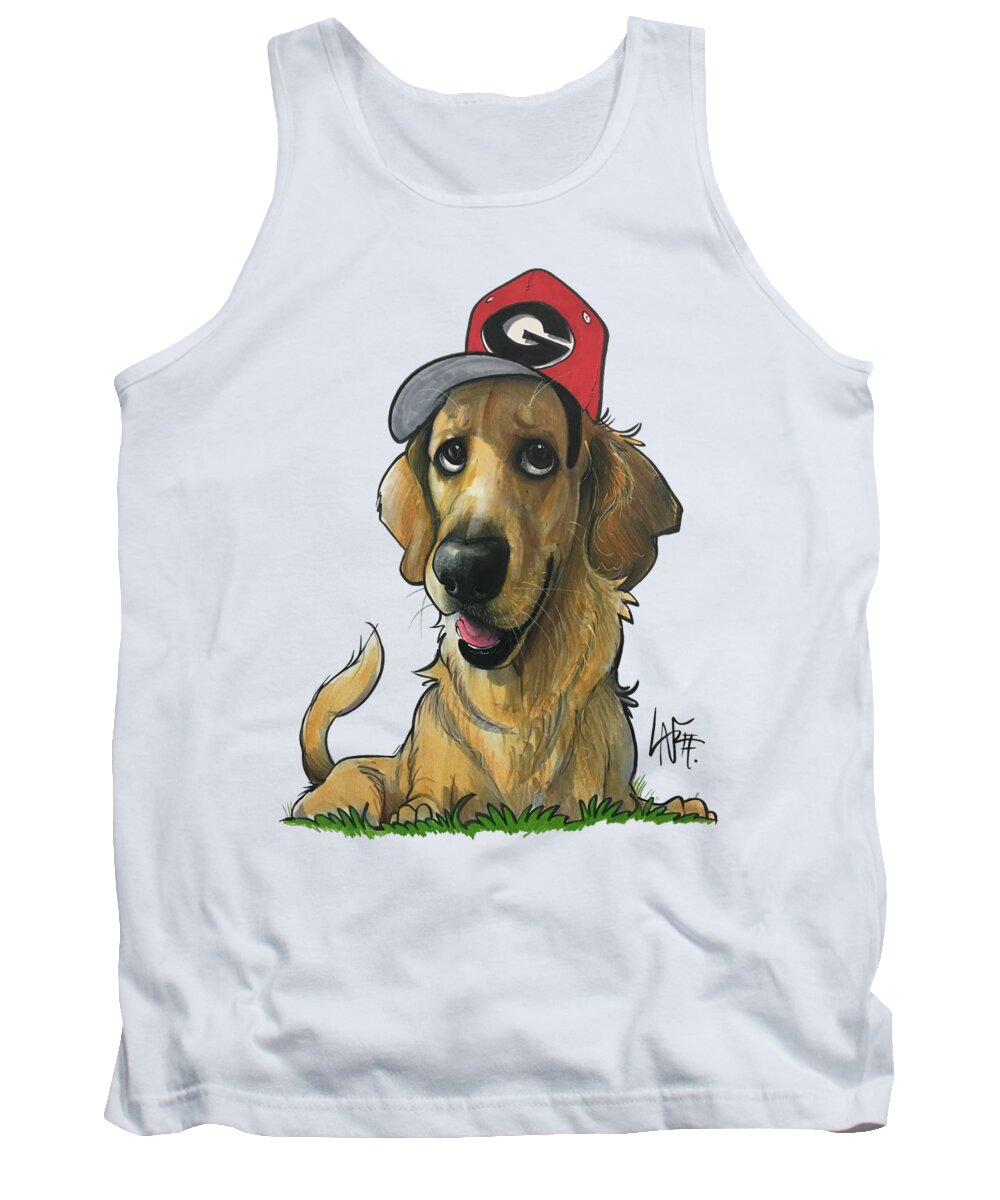 Greaves Tank Top featuring the drawing Greaves 5220 by Canine Caricatures By John LaFree