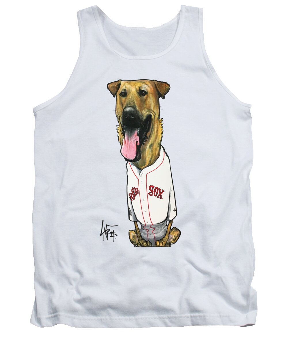 Greenberg Tank Top featuring the drawing Greenberg 4407 by Canine Caricatures By John LaFree