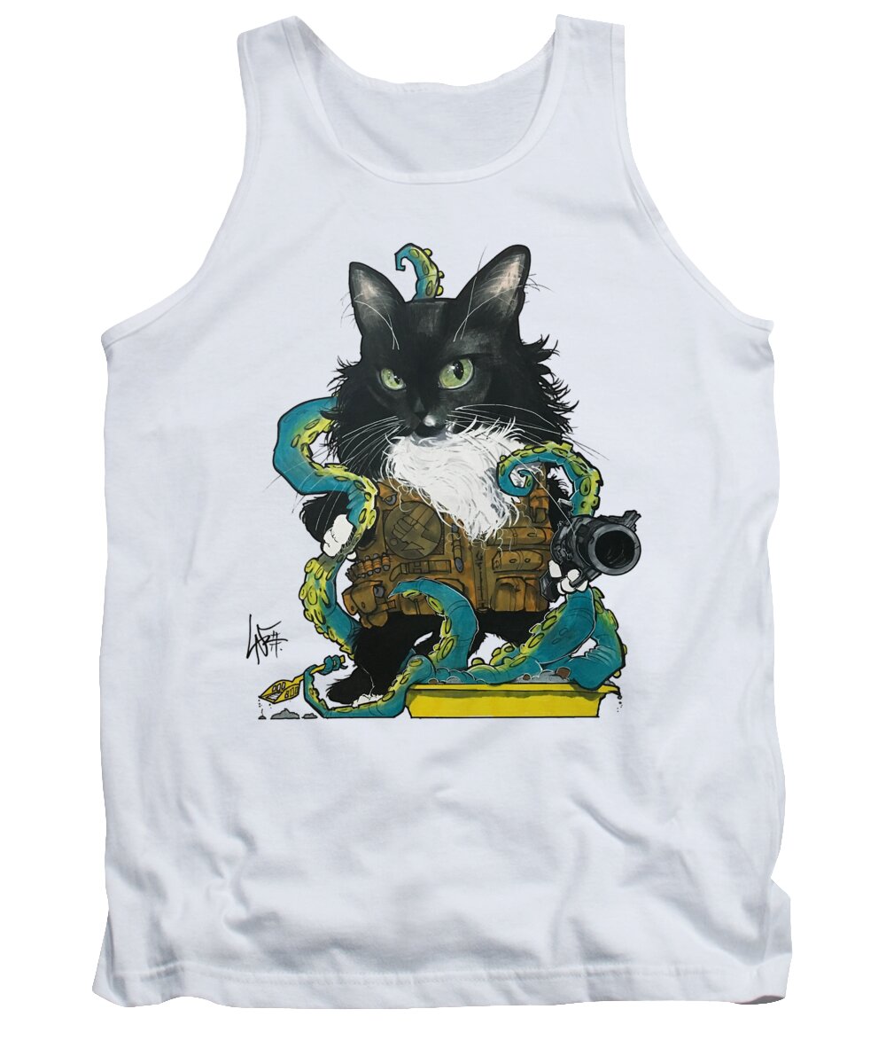 Groves Tank Top featuring the drawing Groves 5087 by Canine Caricatures By John LaFree