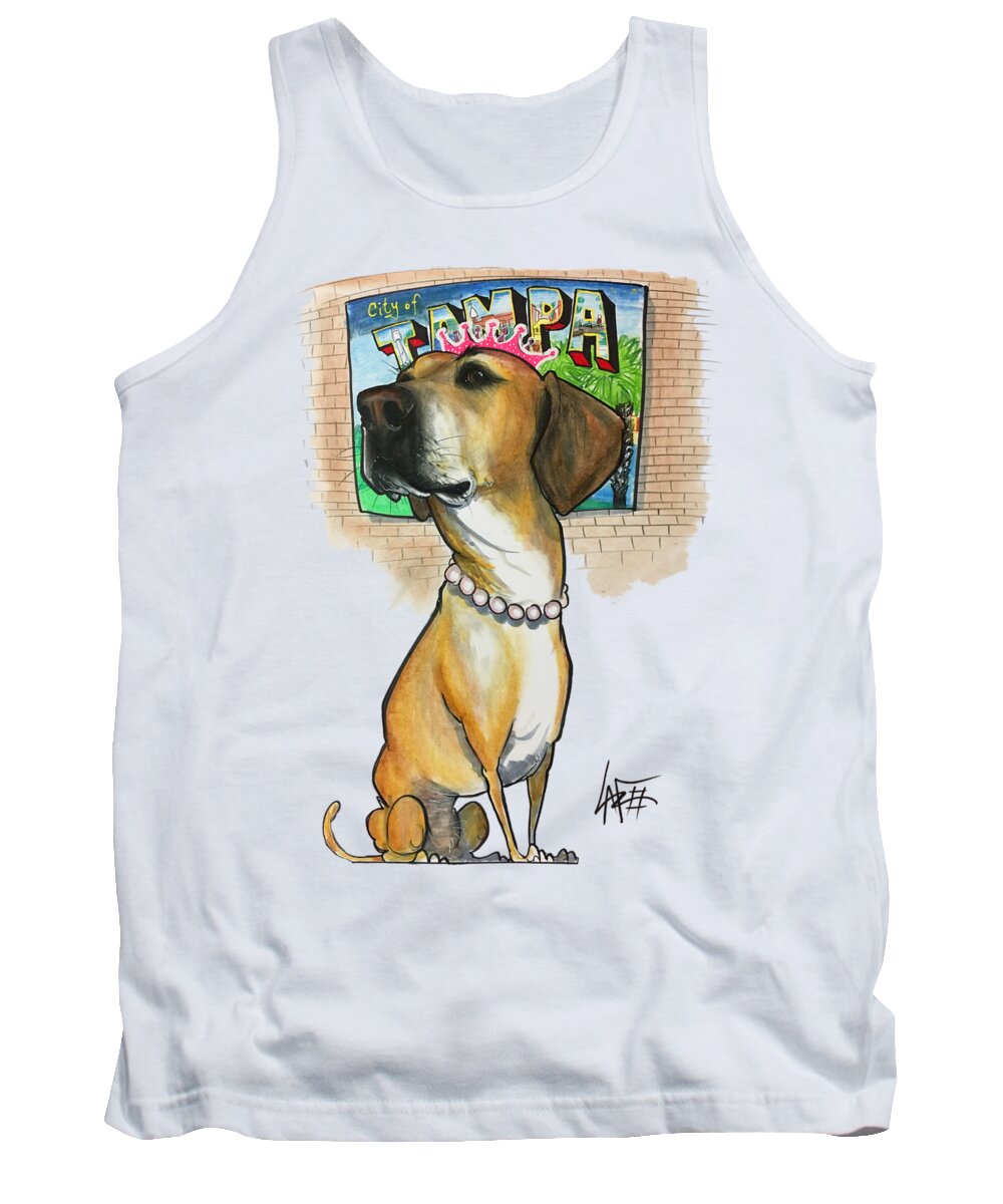 Gutierrez 4477 Tank Top featuring the drawing Gutierrez 4477 by Canine Caricatures By John LaFree