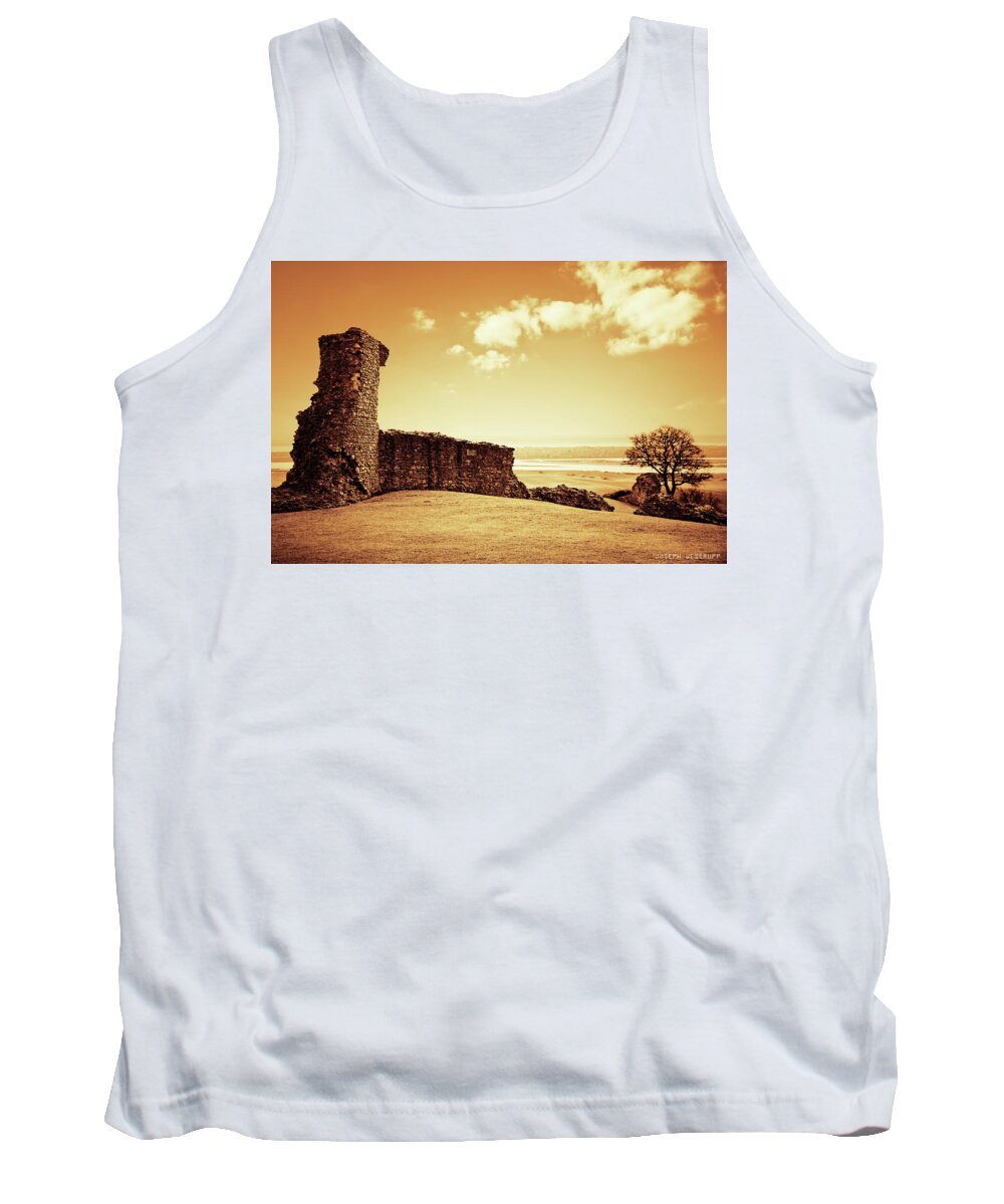 Orange Tank Top featuring the photograph Hadleigh Castle by Joseph Westrupp