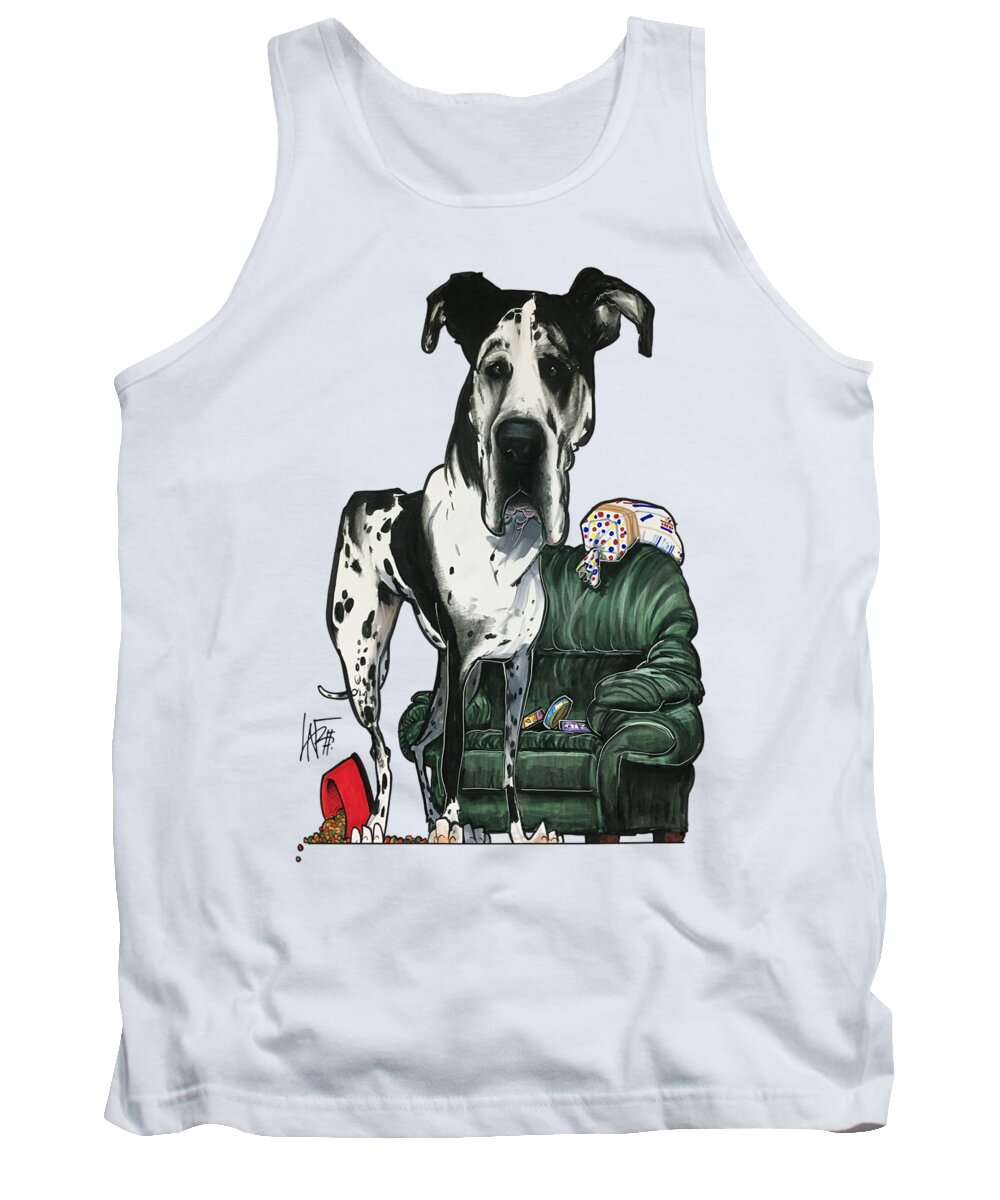 Hand Tank Top featuring the drawing Hand 4833 by Canine Caricatures By John LaFree