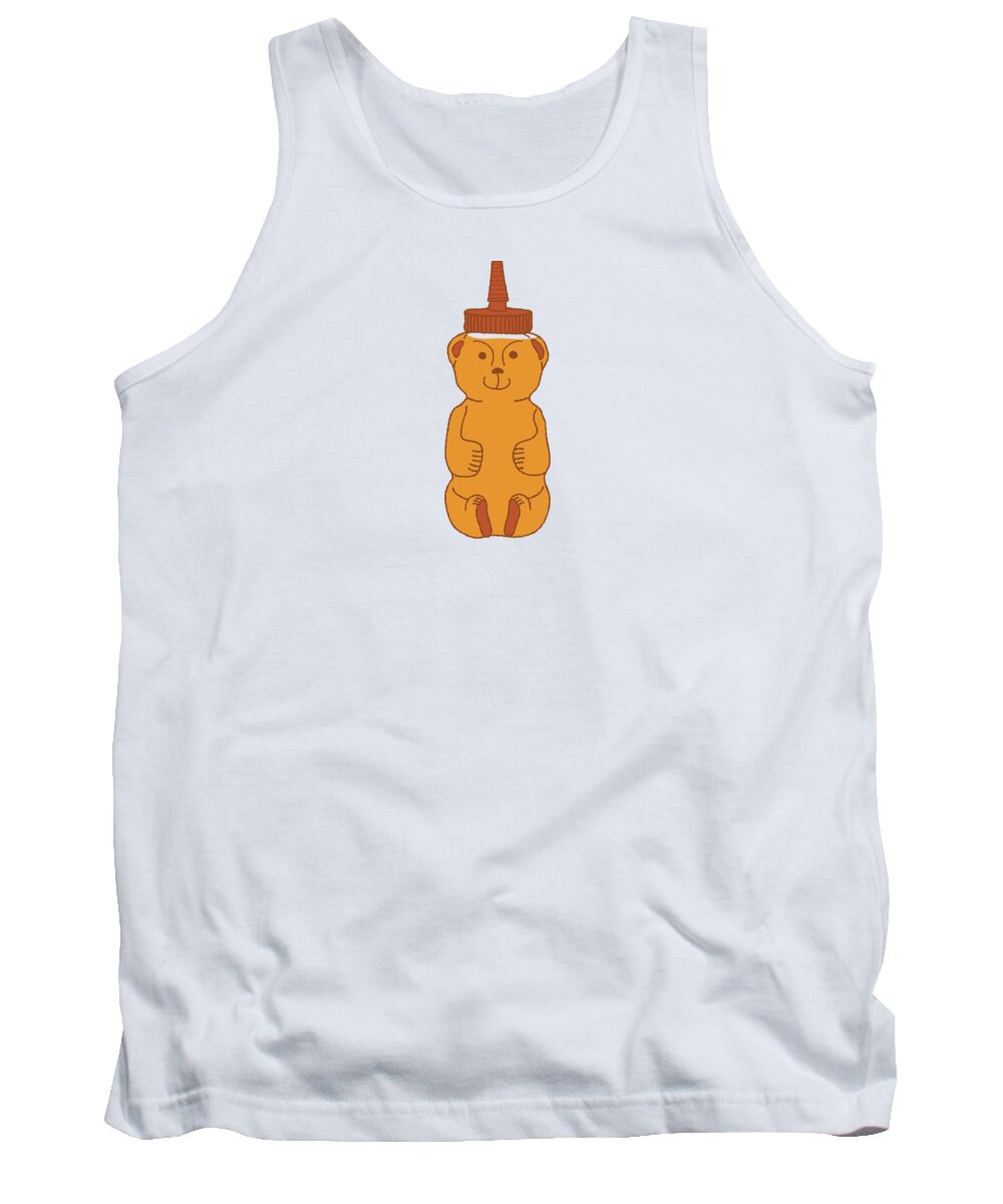 Packaging Tank Top featuring the painting Happy Honey Bear by Jen Montgomery