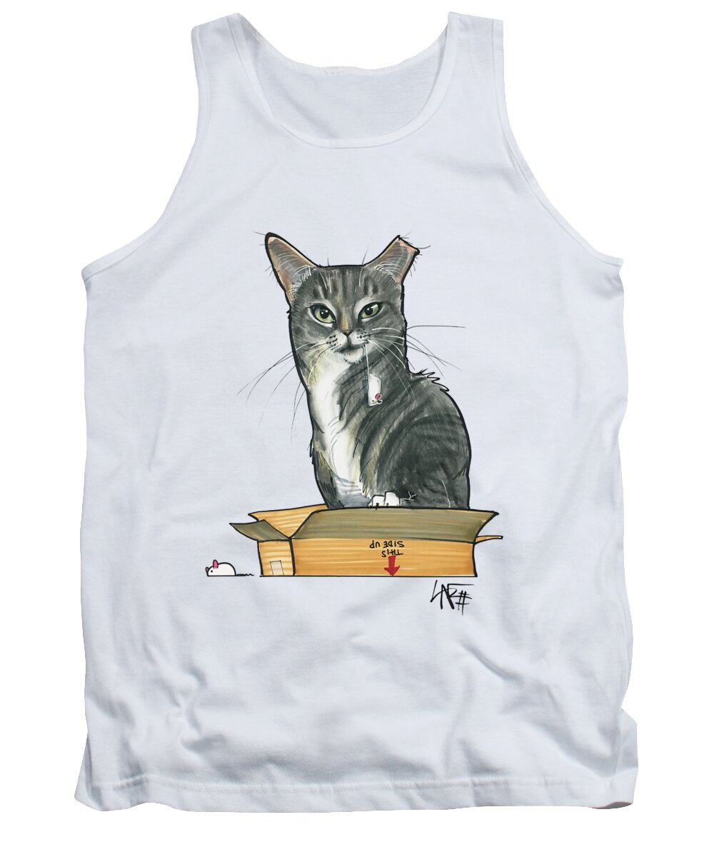 Hasler 4535 Tank Top featuring the drawing Hasler 4535 by Canine Caricatures By John LaFree