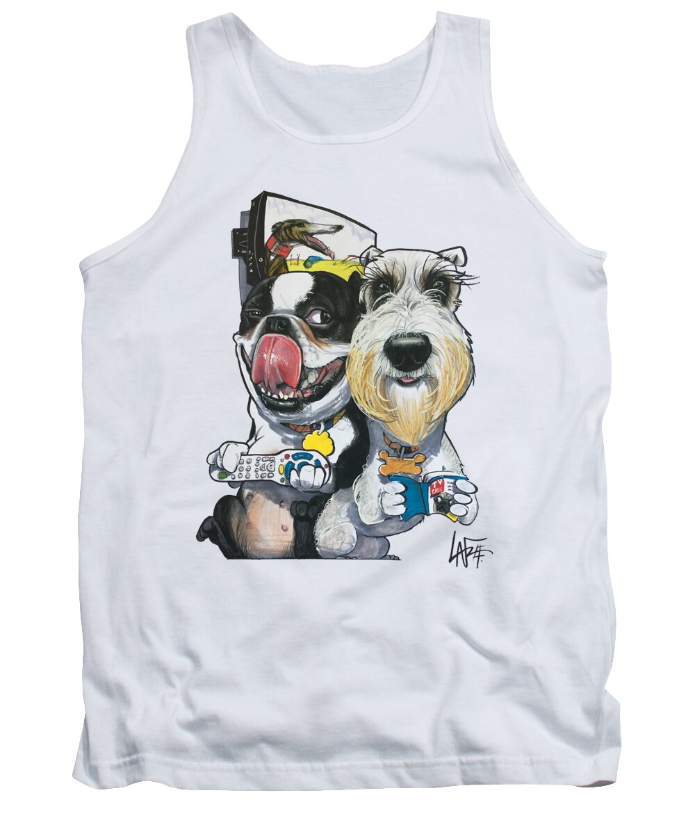 Heath Tank Top featuring the drawing Heath 5106 by Canine Caricatures By John LaFree