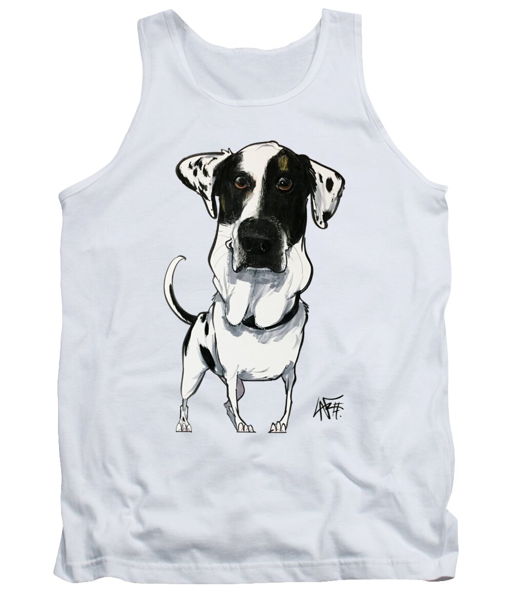 Hellmich Tank Top featuring the drawing Hellmich 5145 MAYBELLE by Canine Caricatures By John LaFree