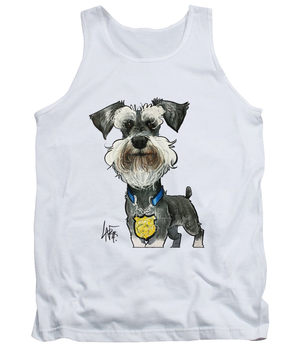 Hesse Tank Top featuring the drawing Hesse 4378 by Canine Caricatures By John LaFree