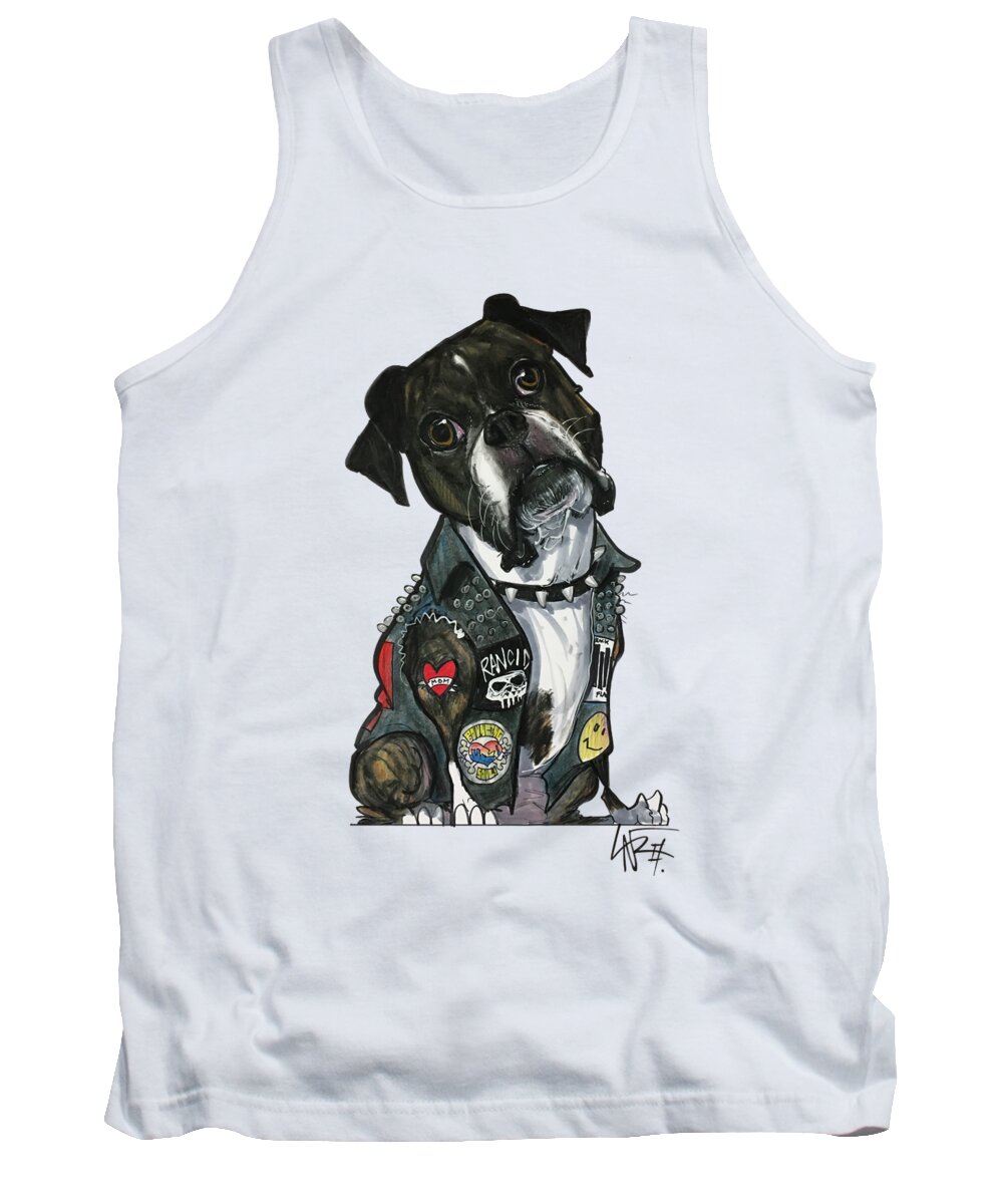 Holzermer Gc1pet045 Tank Top featuring the drawing Holzermer GC1PET045 by Canine Caricatures By John LaFree