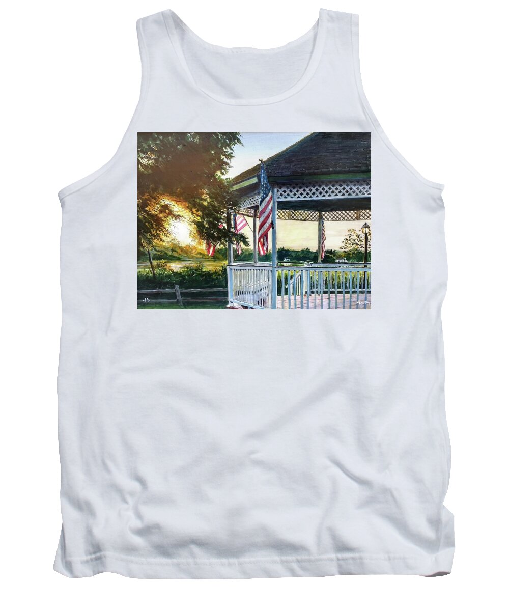 Lake Tank Top featuring the painting Hometown by William Brody