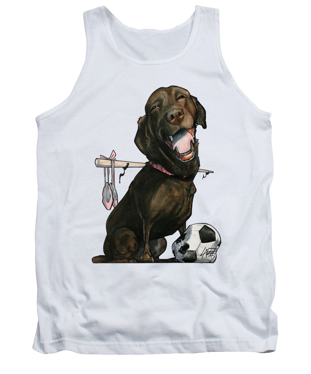 3606 Tank Top featuring the drawing 3606 Hosta by Canine Caricatures By John LaFree
