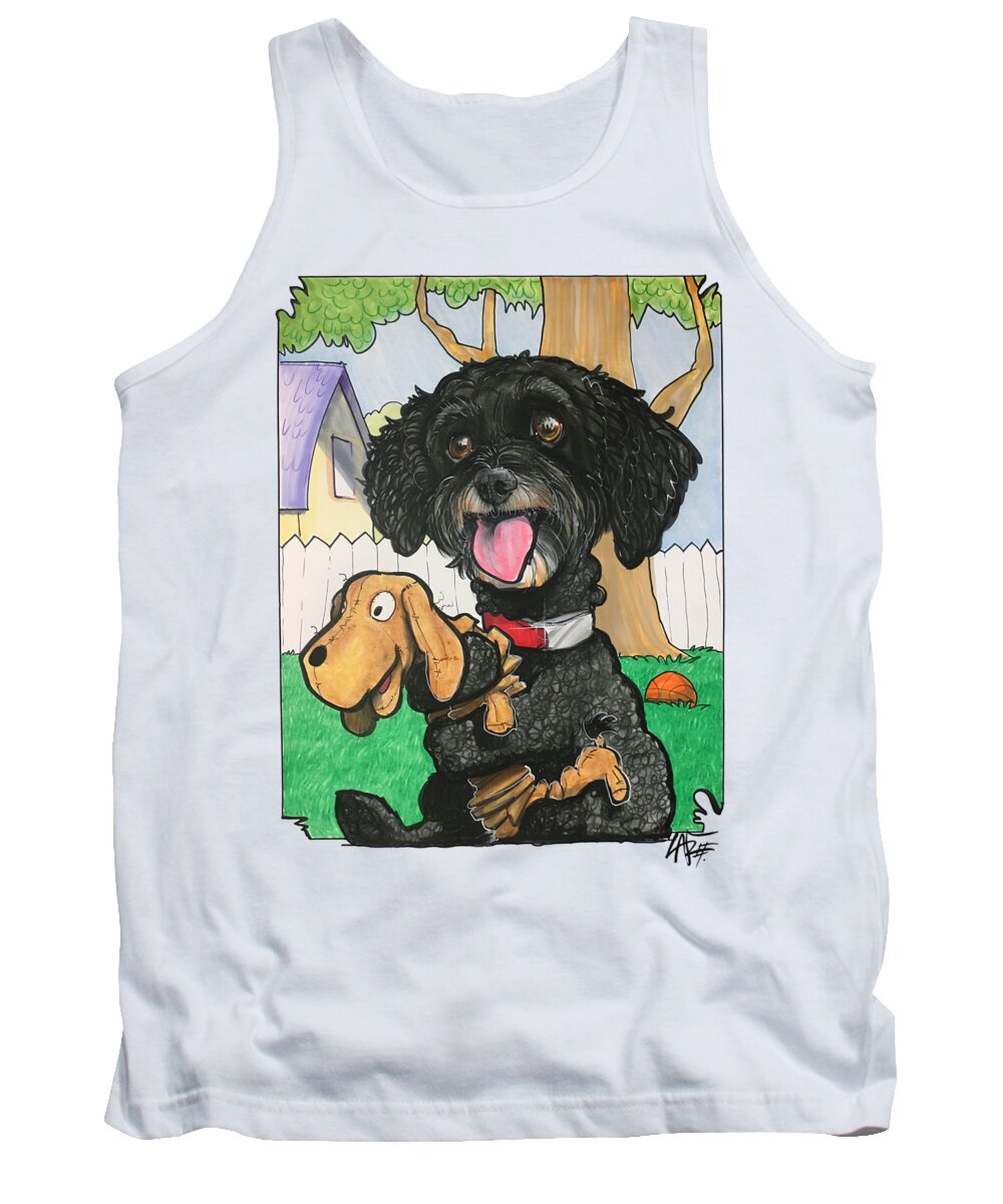 Hunt Tank Top featuring the drawing Hunt 4806 by John LaFree