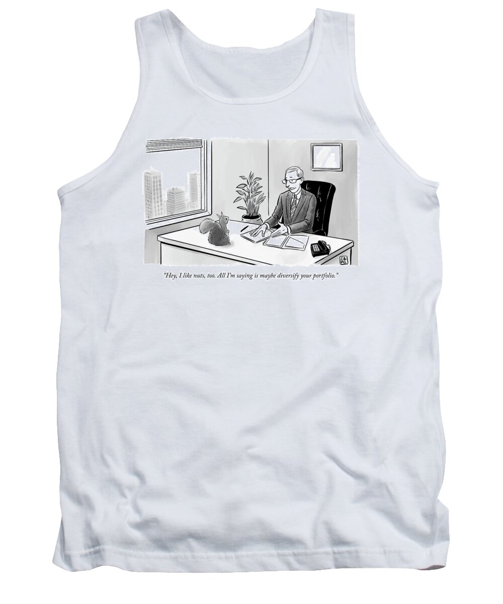 A22943 Tank Top featuring the drawing I Like Nuts, Too by Pia Guerra and Ian Boothby