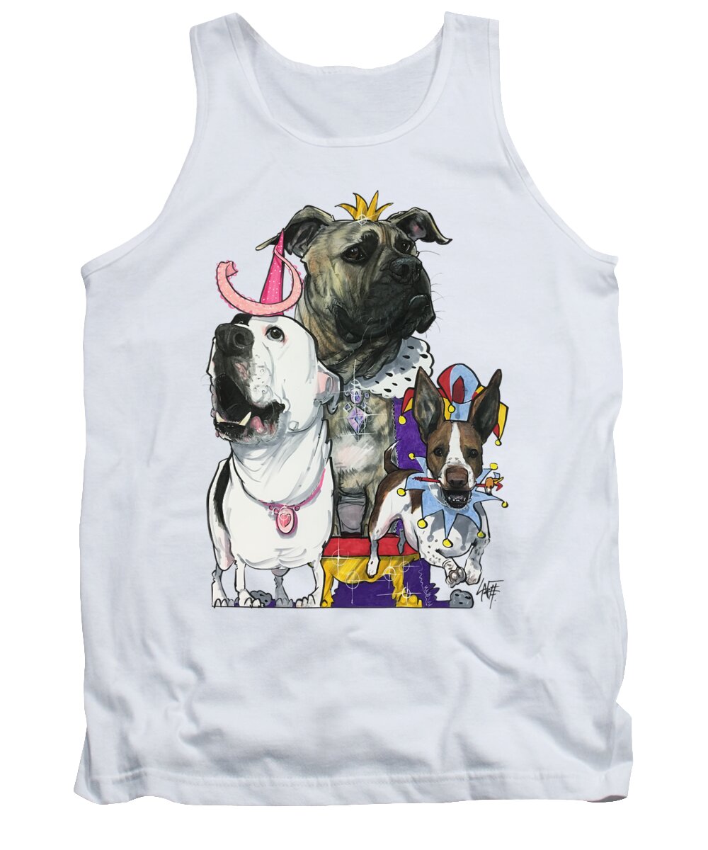 Jackson 4524 Tank Top featuring the drawing Jackson 4524 by Canine Caricatures By John LaFree