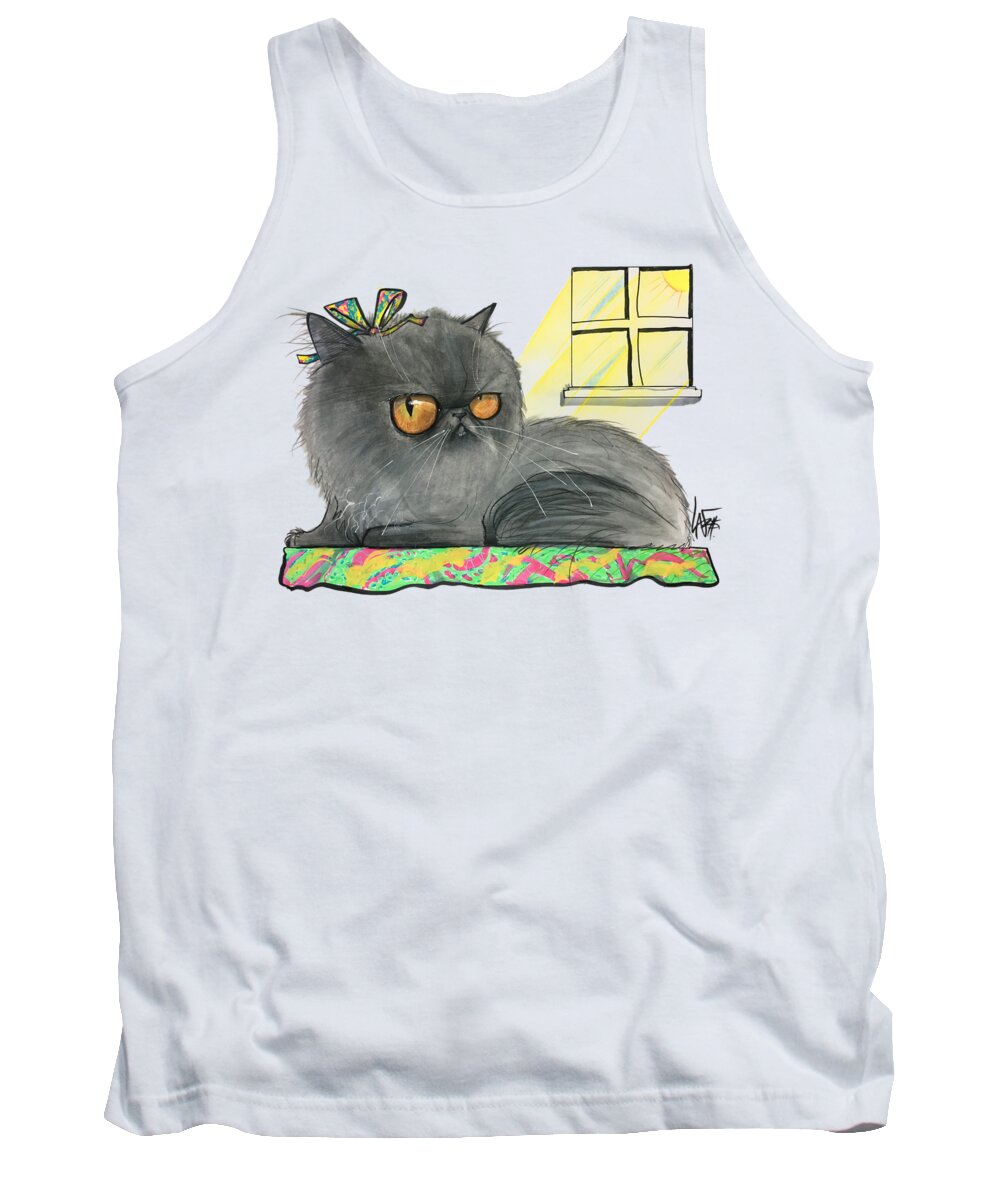 Joseph 4791 Tank Top featuring the drawing Joseph 4791 by Canine Caricatures By John LaFree