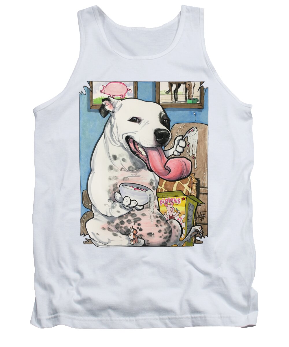 Knapp Tank Top featuring the drawing Knapp 4825 by Canine Caricatures By John LaFree