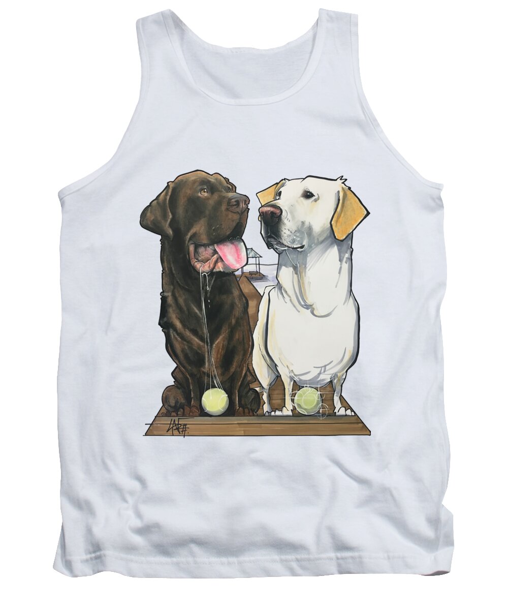 Knight 4539 Tank Top featuring the drawing Knight 4539 by Canine Caricatures By John LaFree