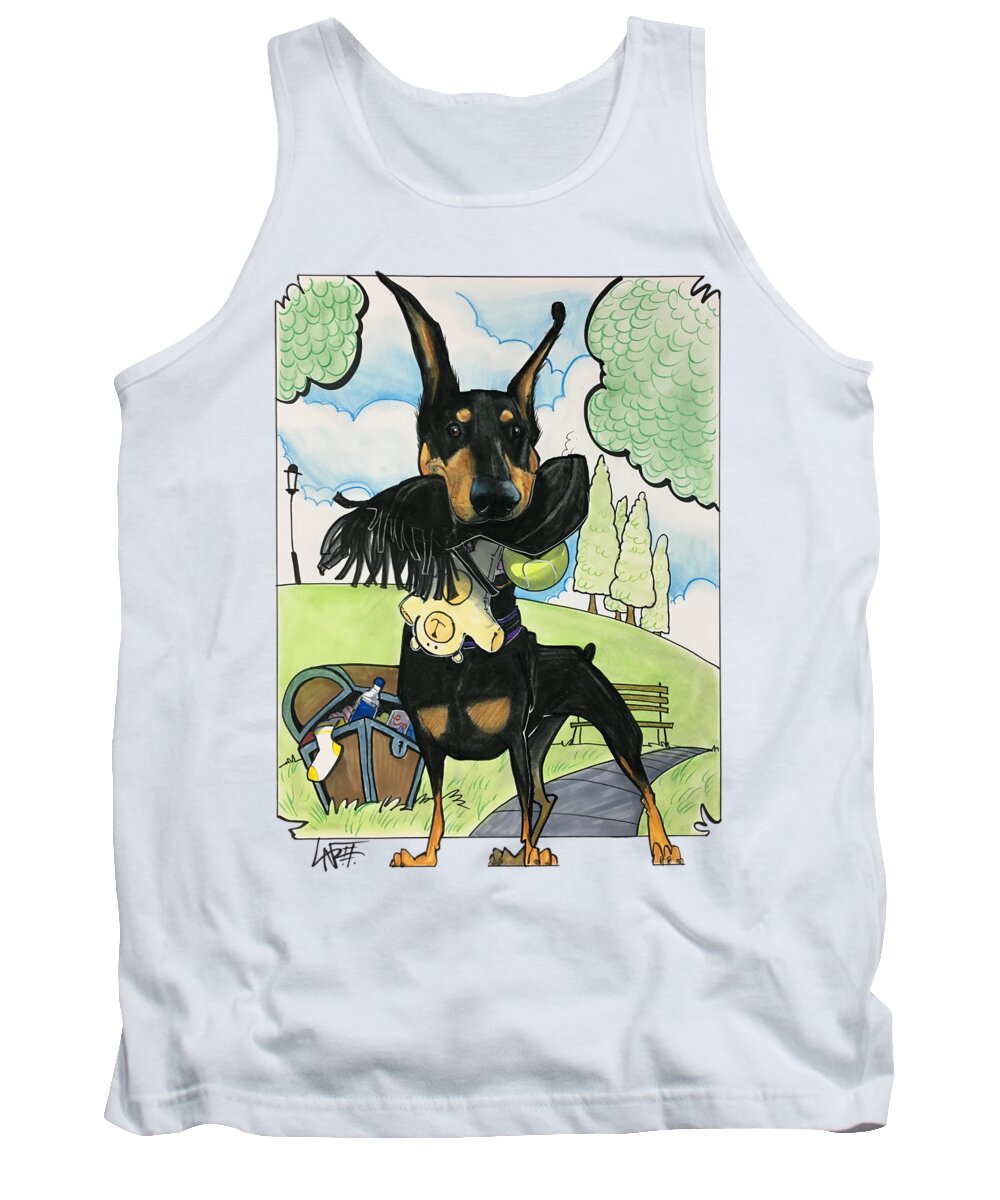 Knighten 4789 Tank Top featuring the drawing Knighten 4789 by Canine Caricatures By John LaFree