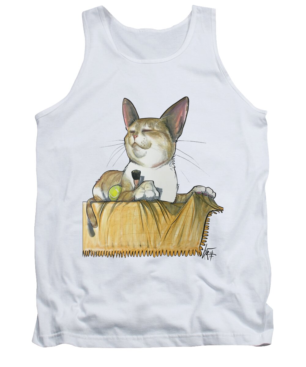 Knowles 4364 Tank Top featuring the drawing Knowles 4364 by Canine Caricatures By John LaFree