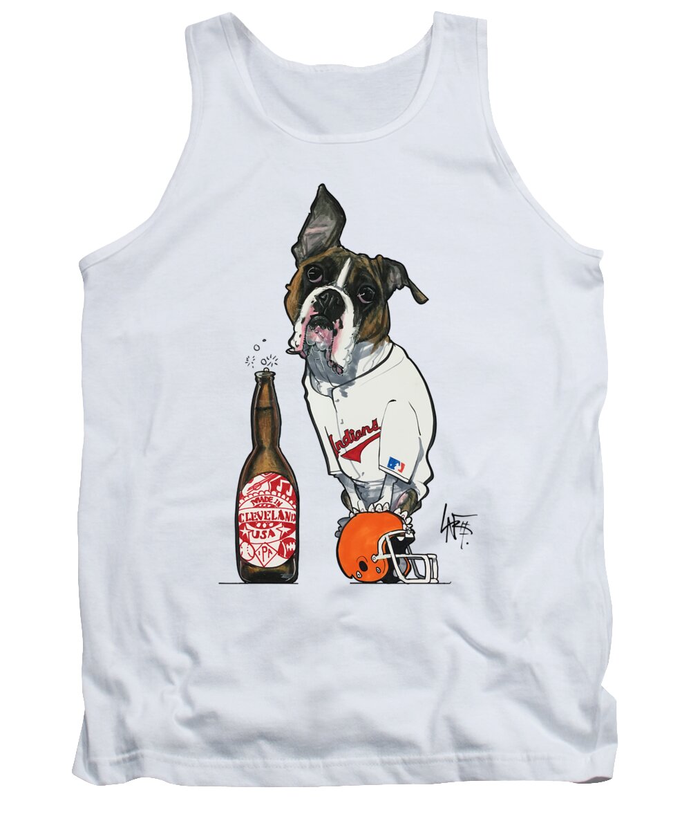 Kunkle Tank Top featuring the drawing Kunkle 4836 by Canine Caricatures By John LaFree