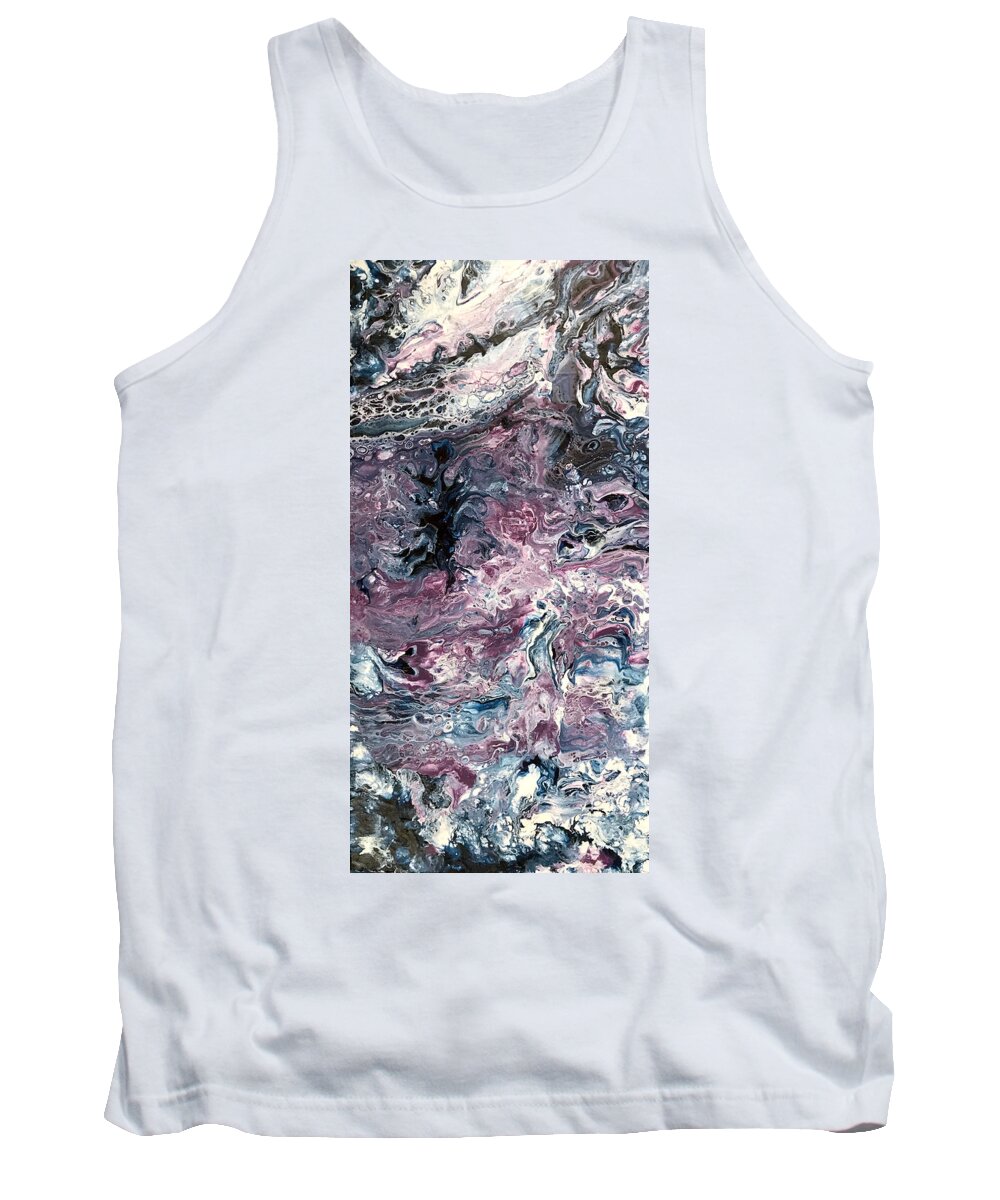 Color Painting Tank Top featuring the painting Lavender Love by Dorothy Maier