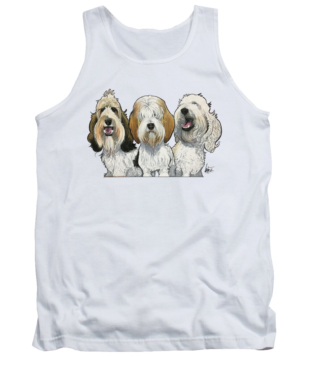 Lemke Tank Top featuring the drawing Lemke, 4284 by Canine Caricatures By John LaFree
