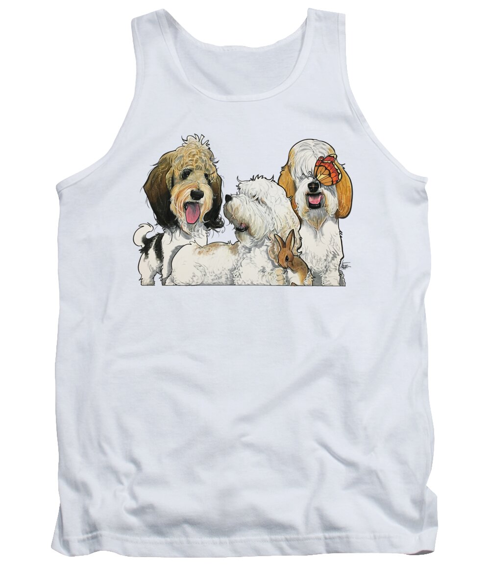Lemke 4404 Tank Top featuring the drawing Lemke 4404 by Canine Caricatures By John LaFree