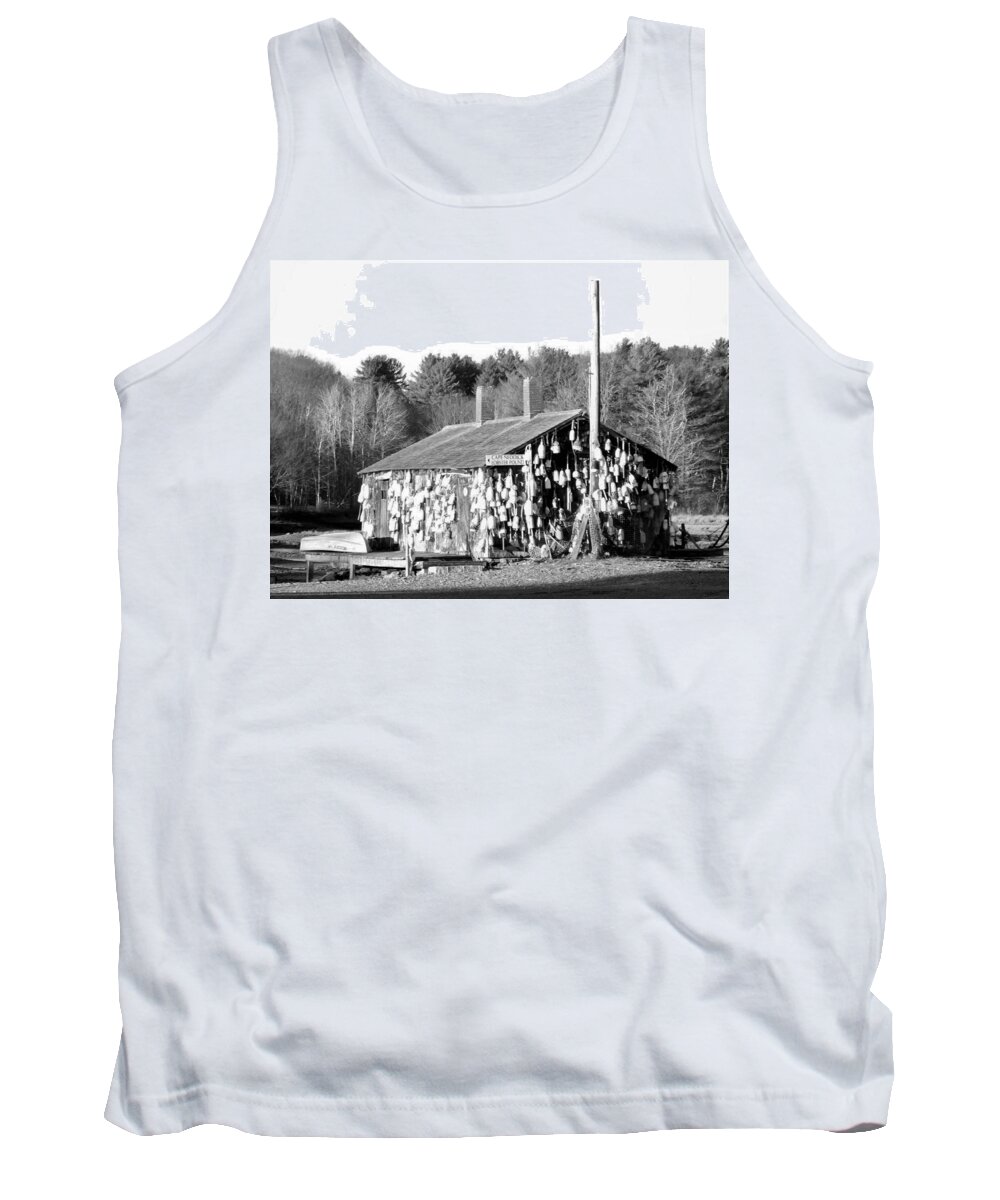 - Lobster Pound Tank Top featuring the photograph - Lobster Pound - Cape Neddick ME by THERESA Nye
