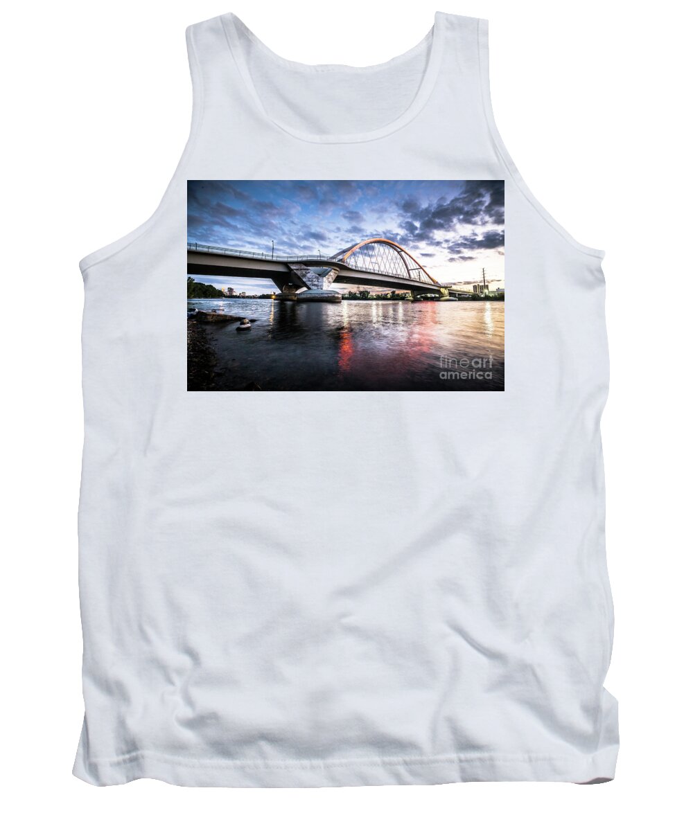 Minnesota Tank Top featuring the photograph Lowry Ave Bridge Sunset by Habashy Photography