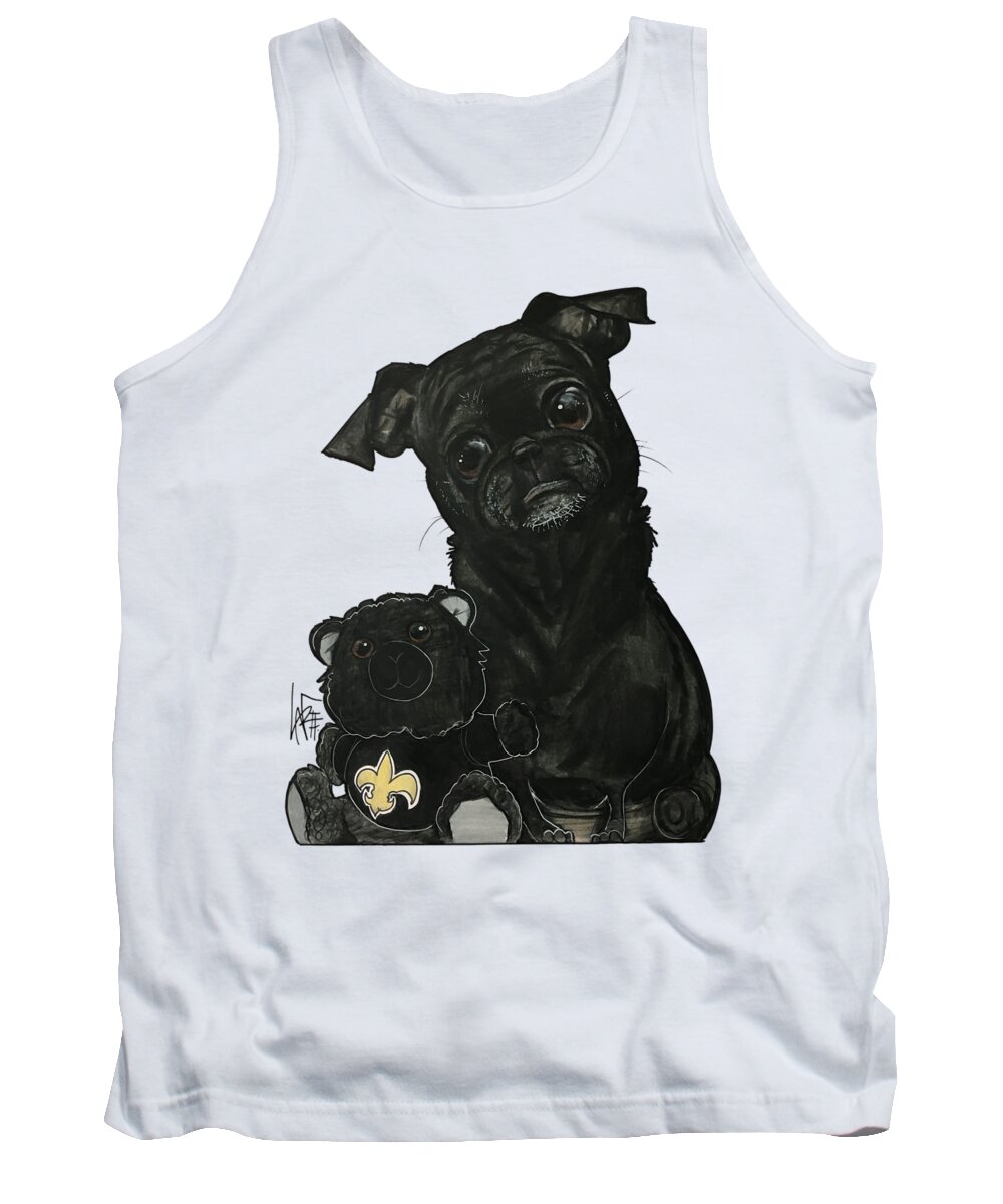 Maillet Tank Top featuring the drawing Maillet 4352 by Canine Caricatures By John LaFree